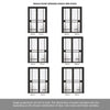 Room Divider - Greenwich Black Clear Glass Prefinished Door with Single Side