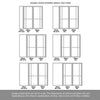Room Divider - Handmade Eco-Urban® Marfa Door Pair DD6313F - Frosted Glass - Premium Primed - Colour & Size Options