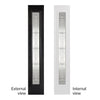 GRP Black & White Malton Leaded Double Glazed Composite Door - Two Leaded Sidelights