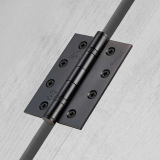 Image: 102x76mm Grade 13 Hinge- Square Corners - Suits Fire Doors - 6 Finishes -Single Hinge