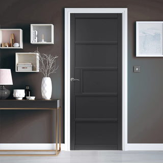 Image: JB Kind Industrial Metro Black Panel Internal Door - Prefinished