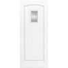 GRP White Cottage Leaded Double Glazed Composite Door - Two Leaded Sidelights