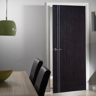 Image: Modern flush grey colour interior door