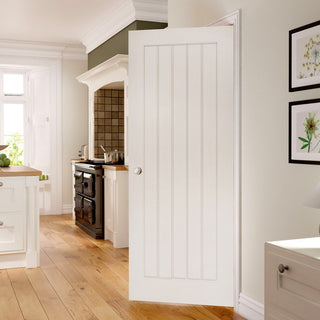 Image: Ely White Primed Fire Door - 1/2 Hour Fire Rated