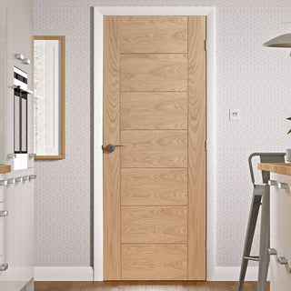 Image: Simpli Fire Door Set - Palermo Oak Fire Door - Prefinished