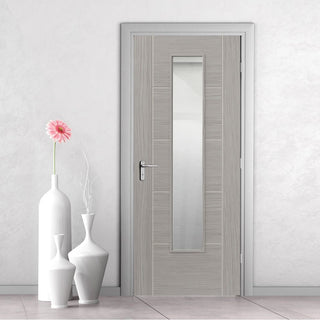 Image: Modern interior grey door