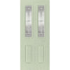 GRP Green & White Malton Composite Door - Leaded Double Glazing