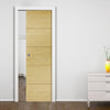 Lille Oak Solid Internal Pocket Door - 30 Minute Fire Rated - Prefinished