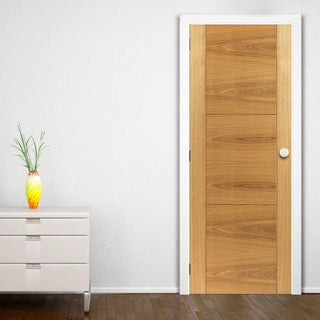Image: Interior flush oak door from JB Kind Joinery
