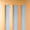 Door and Frame Kit - Utah Oak 3 Panel Door - Frosted Glass