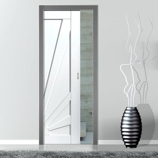 Image: Calypso Aurora Shaker Single Evokit Pocket Door - White Primed