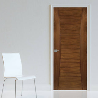 Image: Pamplona Walnut Prefinished Fire Door - 1/2 Hour Fire Rated