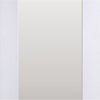 Double Sliding Door & Wall Track - Pattern 10 1 Pane Doors - Clear Glass - White Primed