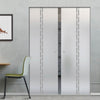 Inveresk 8mm Obscure Glass - Obscure Printed Design - Double Absolute Pocket Door