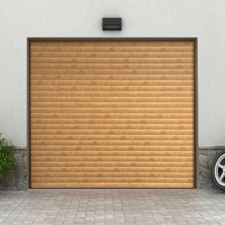 Image: Gliderol Electric Insulated Roller Garage Door from 1900 to 1994mm Wide - Irish Oak
