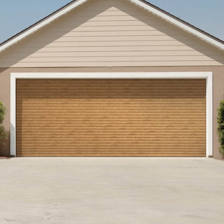 Image: Gliderol Electric Insulated Roller Garage Door from 4711 to 5320mm Wide - Irish Oak