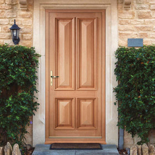 Image: Islington 4 Panel External Hardwood Door and Frame Set, From LPD Joinery