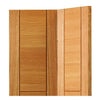 J B Kind Oak Contemporary Mistral Flush Bifold Door - Decorative Groove - Prefinished
