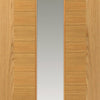 Ostria Oak Double Evokit Pocket Door Detail - Clear Glass - Prefinished