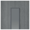 J B Kind Pintado Slate Grey Flush Door Pair - Clear Glass - Prefinished