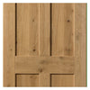 J B Kind Rustic Oak Shaker 4 Panel Door Pair - Prefinished