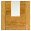 Mistral Oak Double Evokit Pocket Door Detail - Clear Glass - Prefinished
