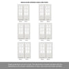 Room Divider - Kent 6 Pane Bevelled Clear Glass White Primed Door with Single Side