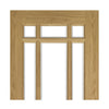 Kerry Oak Door - Bevelled Clear Glass - Unfinished