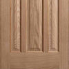 Single Sliding Door & Track - Kilburn 3 Panel Oak Door - Unfinished