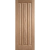Single Sliding Door & Track - Kilburn 3 Panel Oak Door - Unfinished