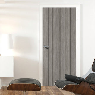 Image: Laminate Montreal Light Grey Internal Door - 30 Minute Fire Rated - Prefinished