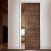 Laminate Vancouver Walnut Single Evokit Pocket Door - Prefinished