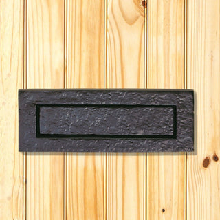 Image: Antique Black Ludlow LF5524 Letterbox - Size 268x91mm