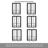 ThruEasi Room Divider - Liberty 4 Pane Black Primed Clear Glass Unfinished Door with Single Side