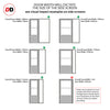 Bespoke Room Divider - Eco-Urban® Berkley Door DD6309C - Clear Glass with Full Glass Side - Premium Primed - Colour & Size Options