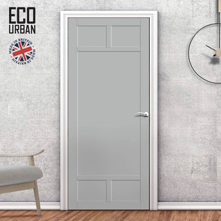 Image: Sydney 5 Panel Solid Wood Internal Door UK Made DD6417 - Eco-Urban® Mist Grey Premium Primed