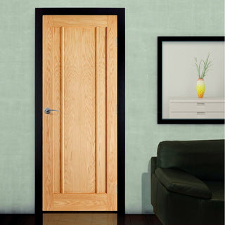 Image: LPD Joinery Fire Door, Lincoln 3 Panel Oak - 1/2 hour Fire Rated