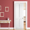 London 4 Panel Single Evokit Pocket Door - White Primed