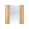 Eindhoven 1L Oak Single Evokit Pocket Door Detail - Clear Glass - Prefinished