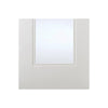 Eindhoven 1 Pane Door Pair - Clear Glass - White Primed
