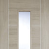 Laminate Vancouver Light Grey Door Pair - Clear Glass - Prefinished