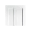 London 4 Panel Single Evokit Pocket Door Detail - White Primed