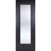 Eindhoven Black Primed Single Evokit Pocket Door - Clear Glass