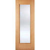 Eindhoven 1L Oak Single Evokit Pocket Door - Clear Glass - Prefinished