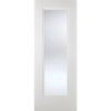 Eindhoven 1 Pane Door Pair - Clear Glass - White Primed