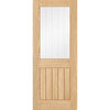 Room Divider - Belize Oak Door Silkscreen Etched Clear Glass Unfinished Door with Single Side