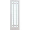 W6 Manhattan Room Divider Door & Frame Kit - Bevelled Clear Glass - White Primed - 2031x1904mm Wide
