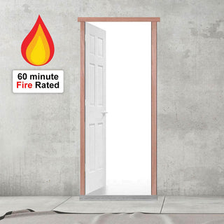Image: Universal Single 60 Minute Fire Rated Door Frame - Unfinished Hardwood Veneer - Suits FD60 Fire Rated Doors