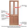 LPD Malton External Meranti Wooden Front Door - Frosted Double Glazing