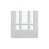 Manhattan Door Pair - Bevelled Clear Glass - White Primed